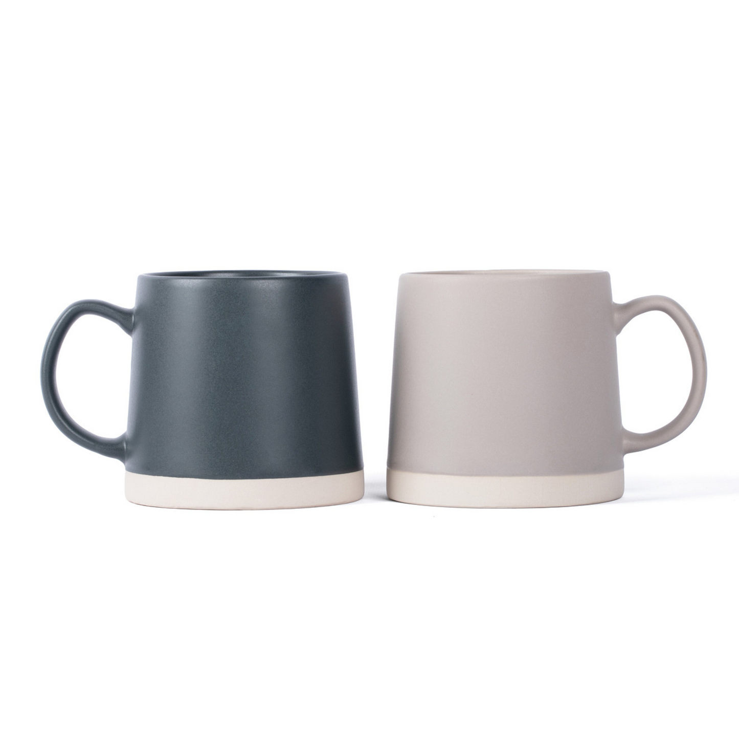 Stoneware Ceramic Coffee Mugs Set - 16 oz